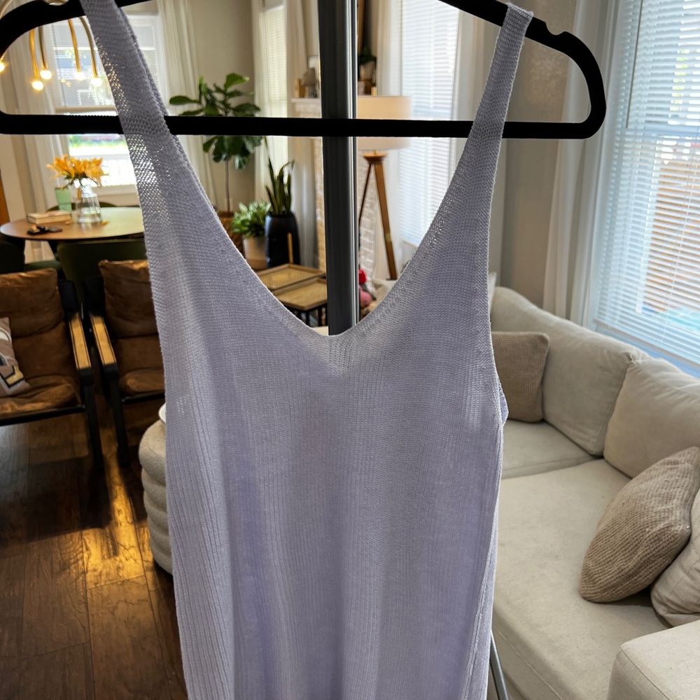 Lavender mesh tank. So comfy and flattering